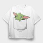 Pocket Baby Yoda 23, Tricou Oversize Barbati (Unisex)