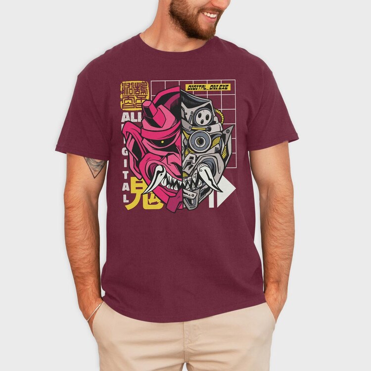 Cyber Oni, Tricou Barbati (Unisex)