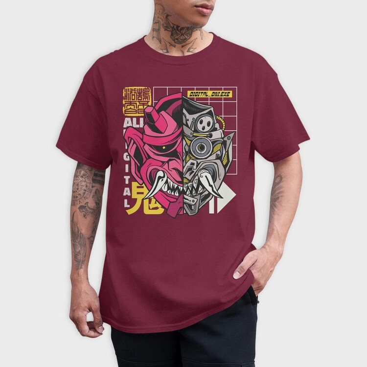 Cyber Oni, Tricou Barbati (Unisex)