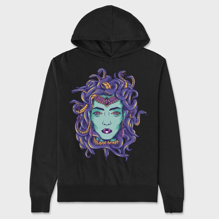 Medusa Face, Hanorac Oversize Barbati (Unisex)
