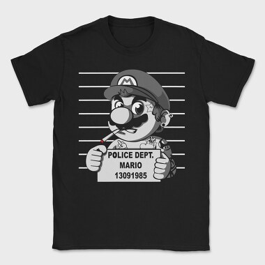 Police Dept Mario Bros, Tricou Barbati (Unisex)