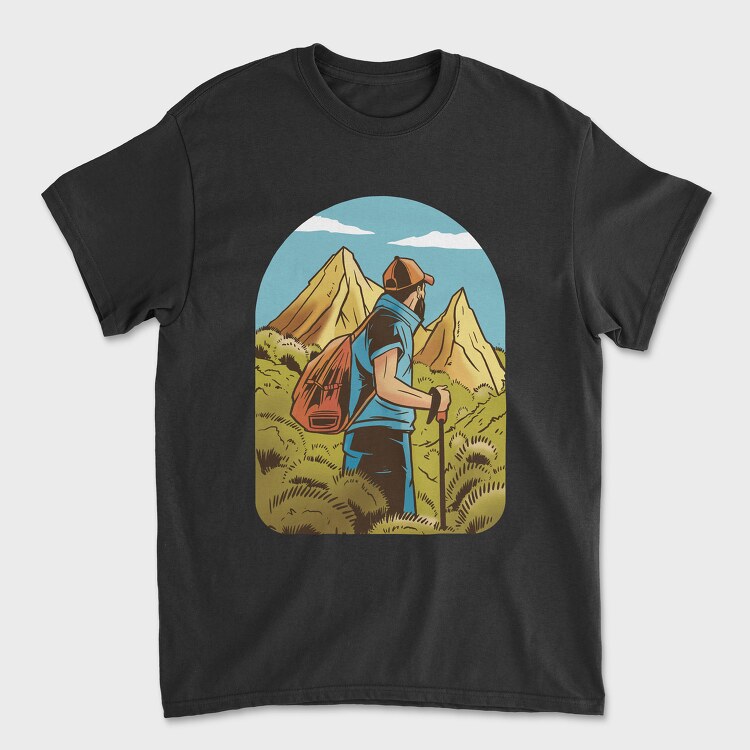 Hiking Man, Tricou Barbati (Unisex)