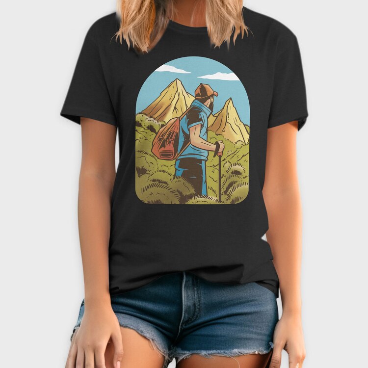 Hiking Man, Tricou Barbati (Unisex)