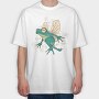 Fairy Frog With Wings, Tricou Oversize Barbati (Unisex)