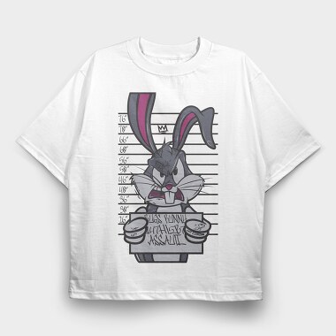 Prisoner Bugs Bunny, Tricou Oversize Barbati (Unisex)