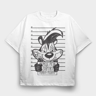 Prisoner Pep Le Pew, Tricou Oversize Barbati (Unisex)