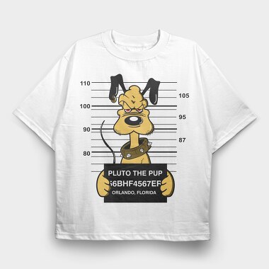 Prisoner Pluto the Pup, Tricou Oversize Barbati (Unisex)