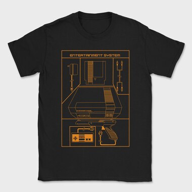 Retro Gaming Entertainment System, Tricou Barbati (Unisex)