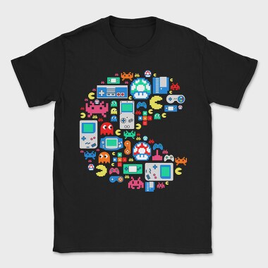Retro Gaming Pac Man, Tricou Barbati (Unisex)