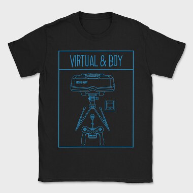 Retro Gaming Virtual And Boy, Tricou Barbati (Unisex)