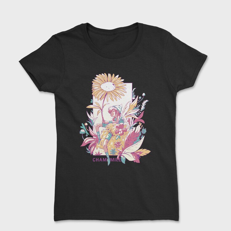 Fairy In Chamomile Flower Field Fairycore, Tricou Femei