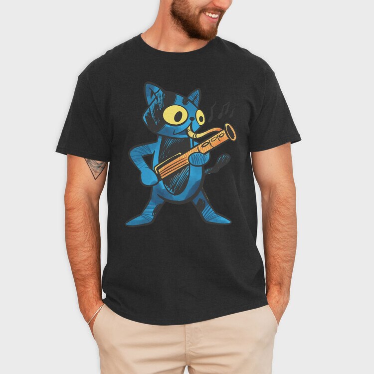 Cat Bassoon, Tricou Barbati (Unisex)