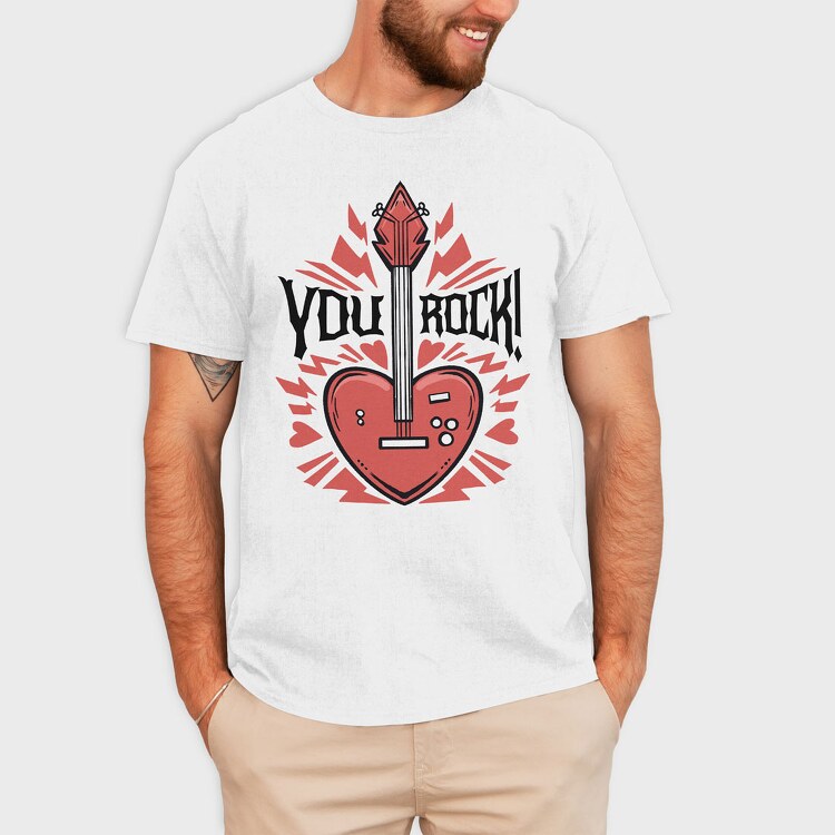 You Rock Love Guitar, Tricou Barbati (Unisex)
