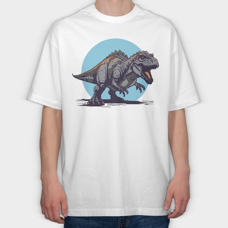 Fierce T Rex Dinosaur, Tricou Oversize Barbati (Unisex)