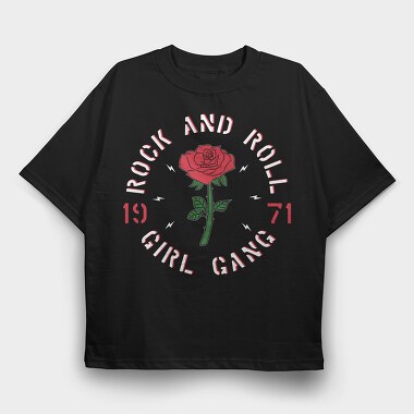 Rock And Roll, Tricou Oversize Barbati (Unisex)