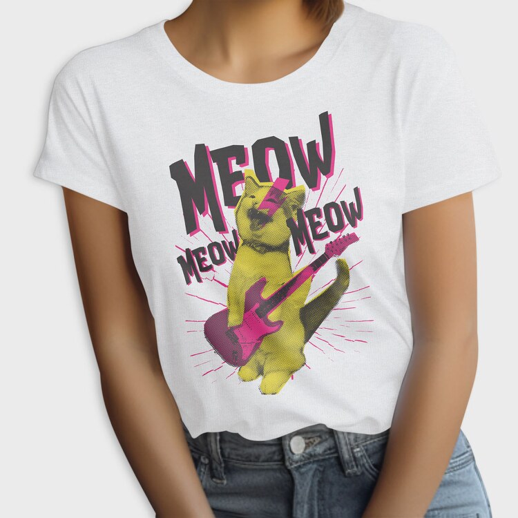 Meow Cat Rocker, Tricou Femei
