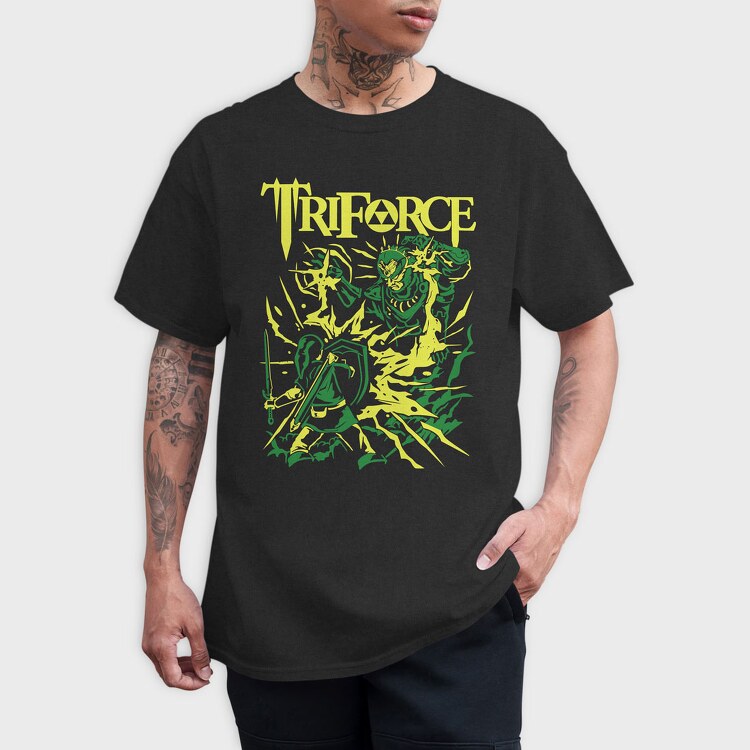 Triforce, Tricou Barbati (Unisex)