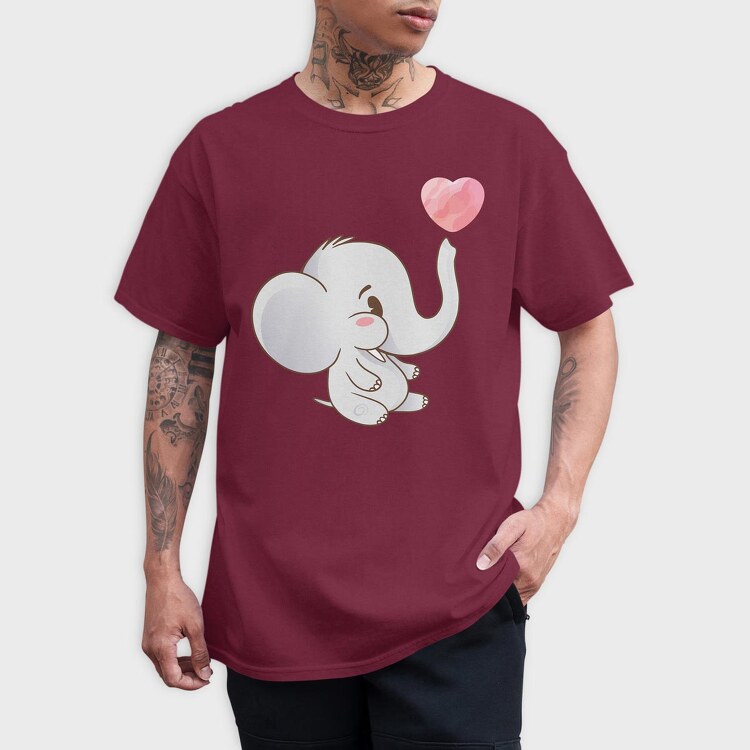 Cute Elephant, Tricou Barbati (Unisex)