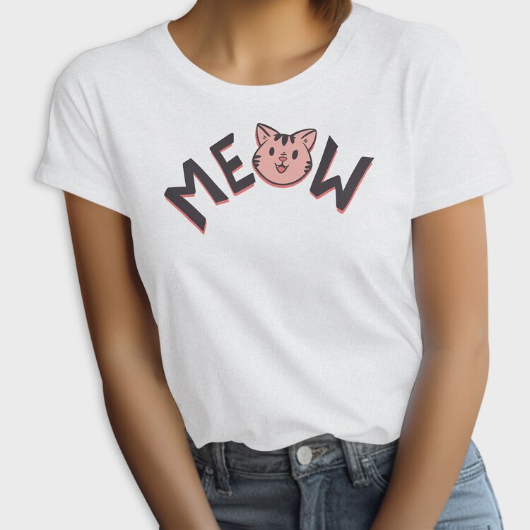 Meow Cute Cat, Tricou Femei