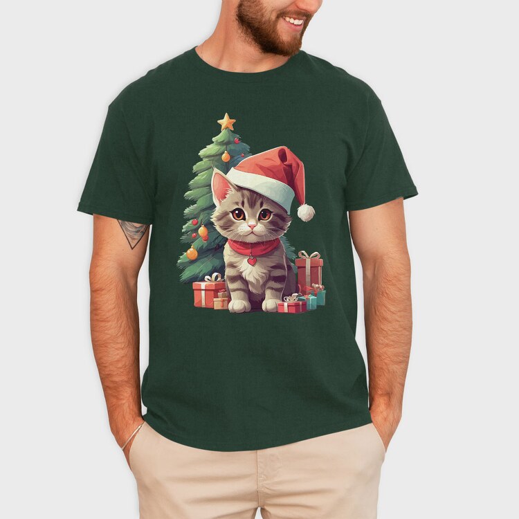 Cat Christmas Gifts, Tricou Barbati (Unisex)