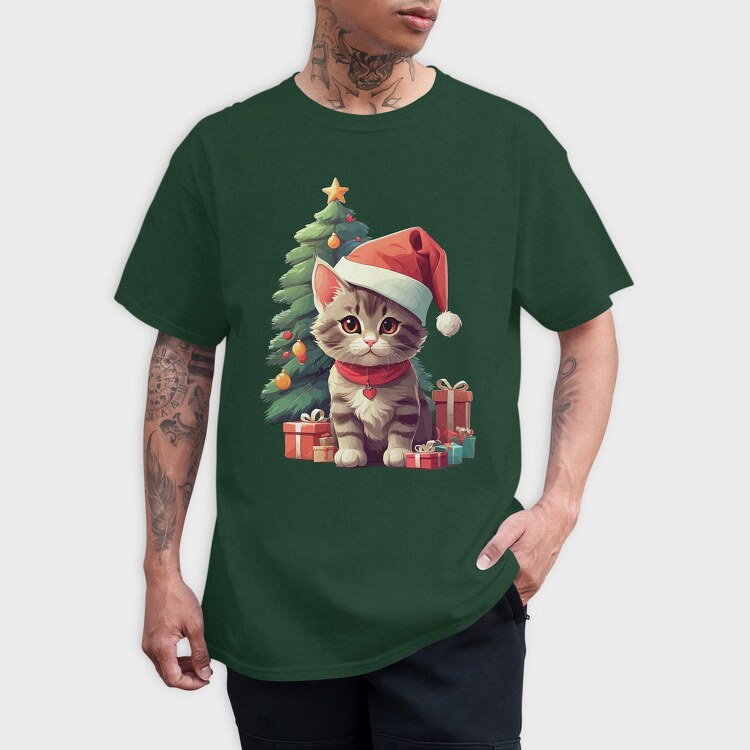 Cat Christmas Gifts, Tricou Barbati (Unisex)