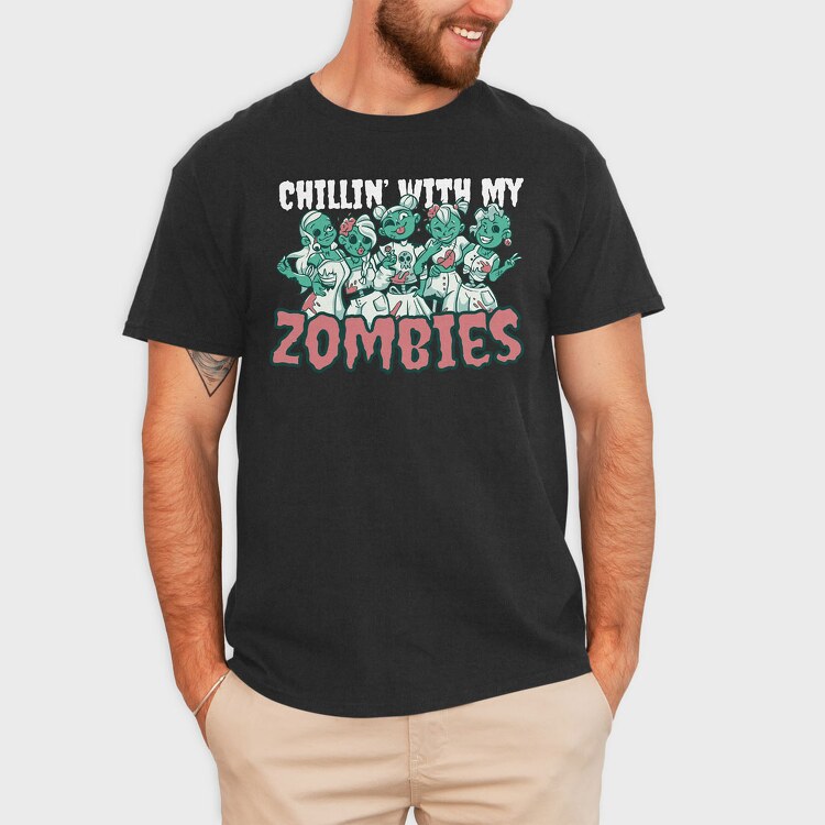 Zombie Besties, Tricou Barbati (Unisex)