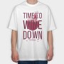 Fairy In Wine Glass Wine, Tricou Oversize Barbati (Unisex)