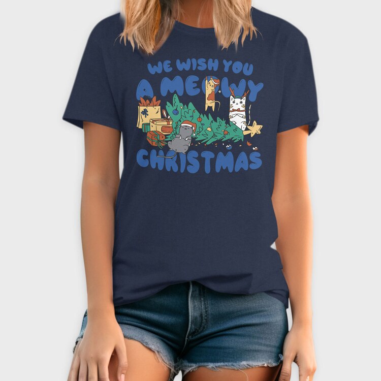 Meowy Christmas 2, Tricou Barbati (Unisex)