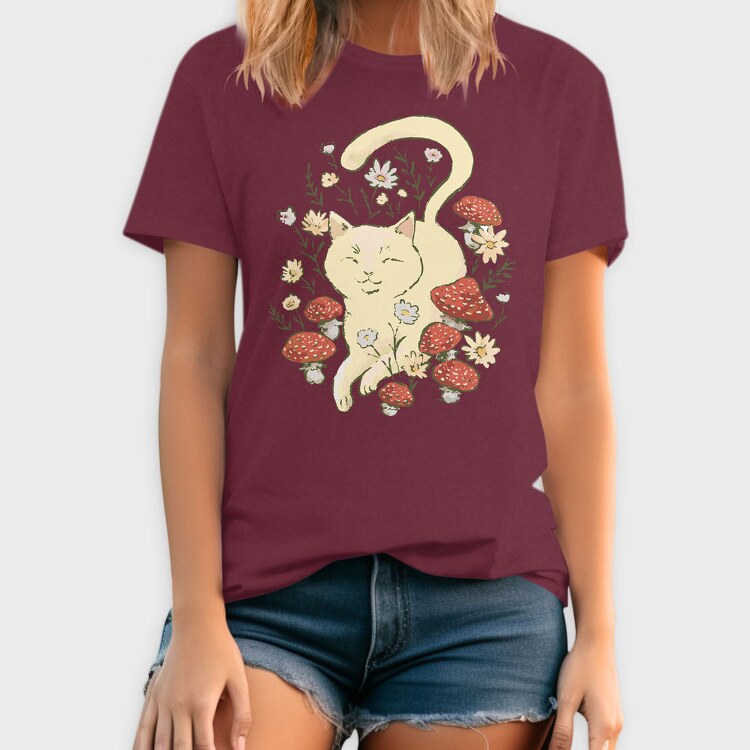 Cat Cottagecore, Tricou Barbati (Unisex)