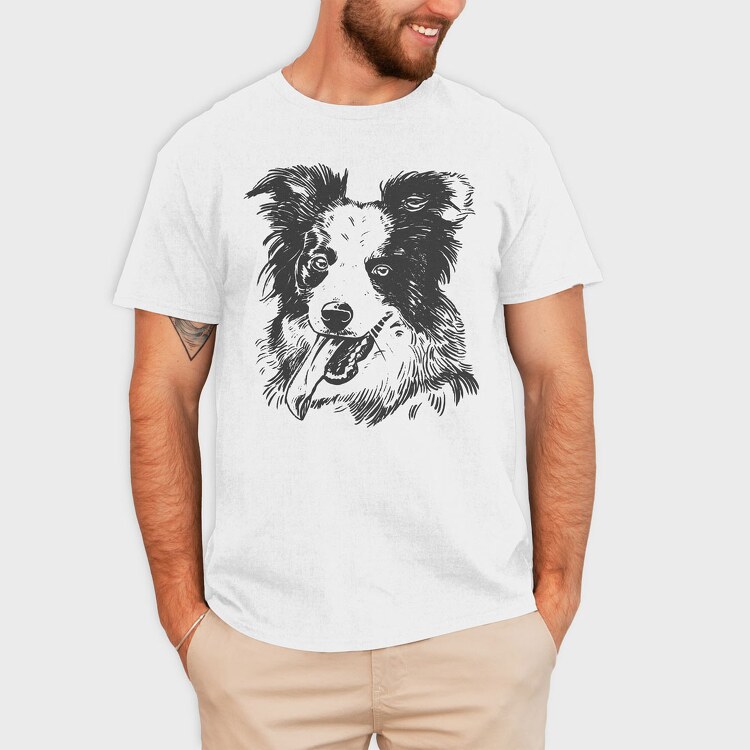 Happy Collie, Tricou Barbati (Unisex)