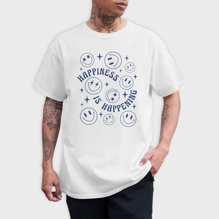 Happiness Happening, Tricou Barbati (Unisex)