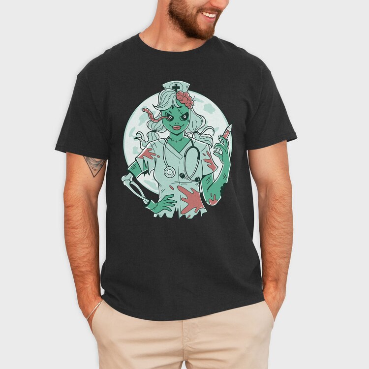 Zombie Nurse, Tricou Barbati (Unisex)