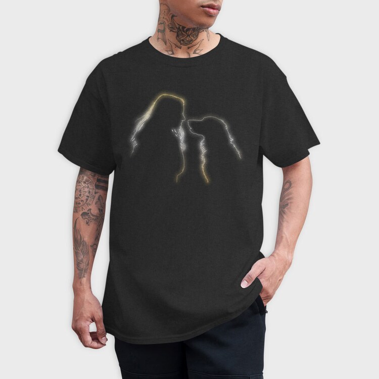 Girl and Golden Retriever, Tricou Barbati (Unisex)