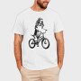 Dog on Bike, Tricou Barbati (Unisex)
