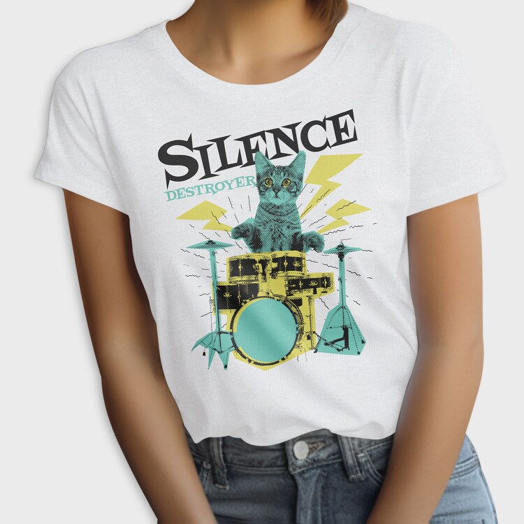 Cat Drummer 3, Tricou Femei