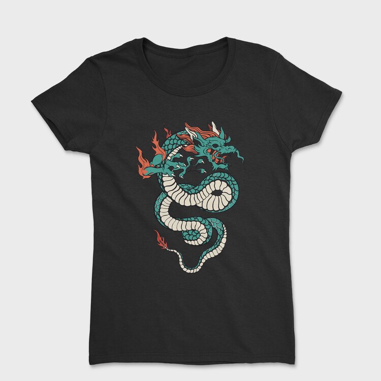 Fire Flames Dragon, Tricou Femei