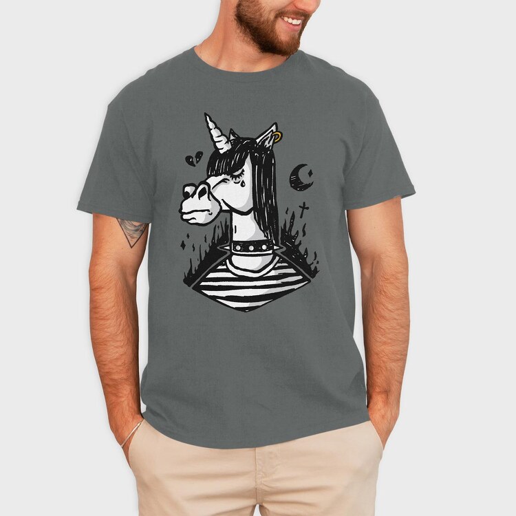 Emo Unicorn, Tricou Barbati (Unisex)