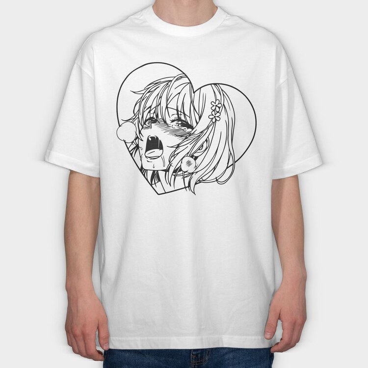 Hentai 18, Tricou Oversize Barbati (Unisex)