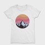 Retro Sunset Mountain, Tricou Femei