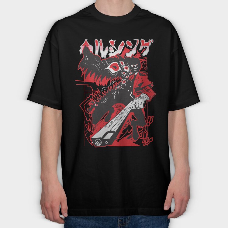 Hellsing 10, Tricou Oversize Barbati (Unisex)