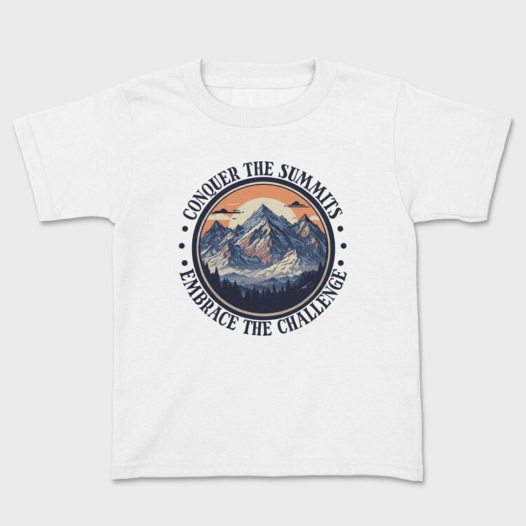 Mountains Text Vintage, Tricou Copii