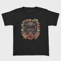 Owl Flowers Skull, Tricou Copii