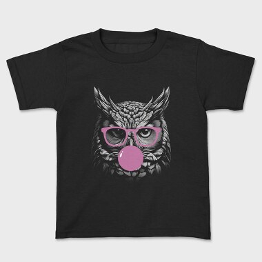 Owl Monochrome Bubblegum, Tricou Copii