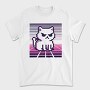 Pixel White Cat, Tricou Barbati (Unisex)