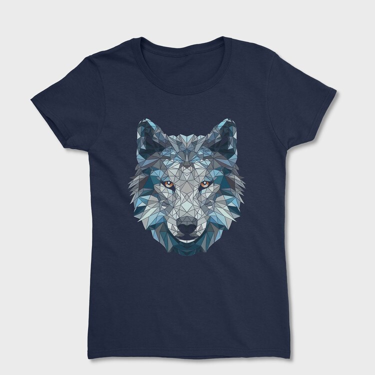 Polygonal White Wolf, Tricou Femei