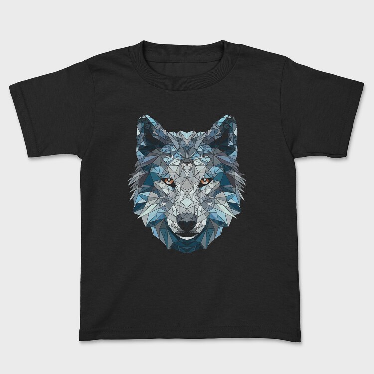 Polygonal White Wolf, Tricou Copii