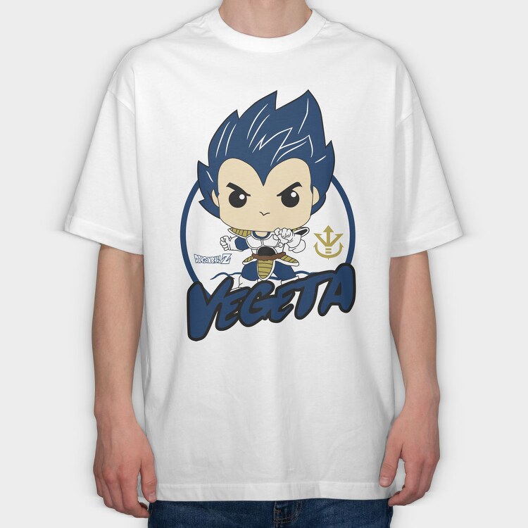 Funko Anime Vegeta Drangon Ball Z, Tricou Oversize Barbati (Unisex)