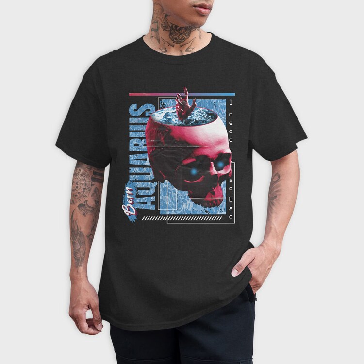 Horoscope Aquarius, Tricou Barbati (Unisex)