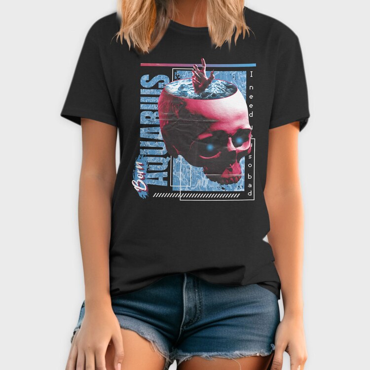 Horoscope Aquarius, Tricou Barbati (Unisex)