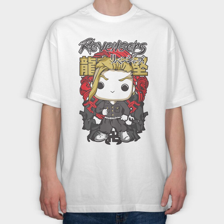 Funko Anime Tokyo Revengers Draken, Tricou Oversize Barbati (Unisex)